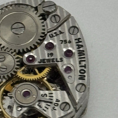 12.9mm Ladies Running Hamilton 756 Manual Wind 17 Jewels Watch Movement PARTS