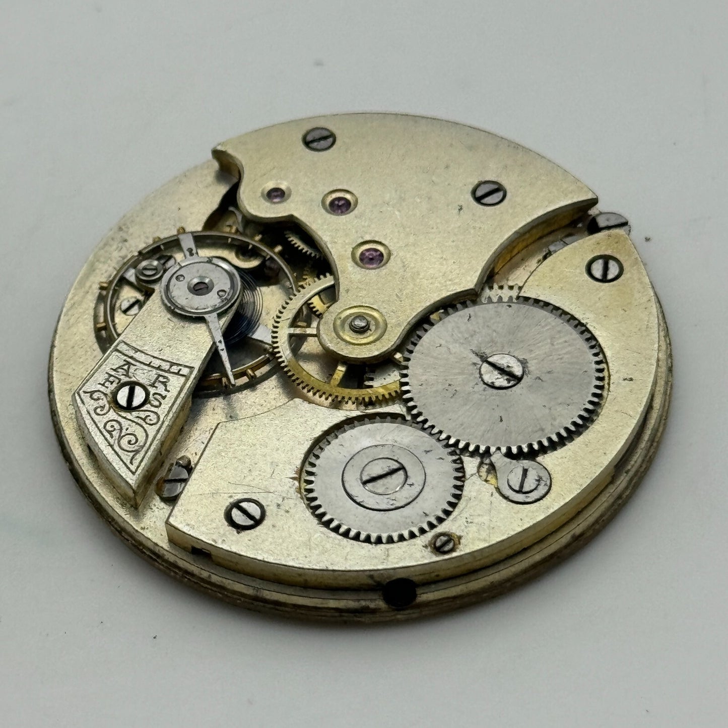 41.7mm Unidentified Quality Open Face Balance Ok Pocket Watch Movement PARTS