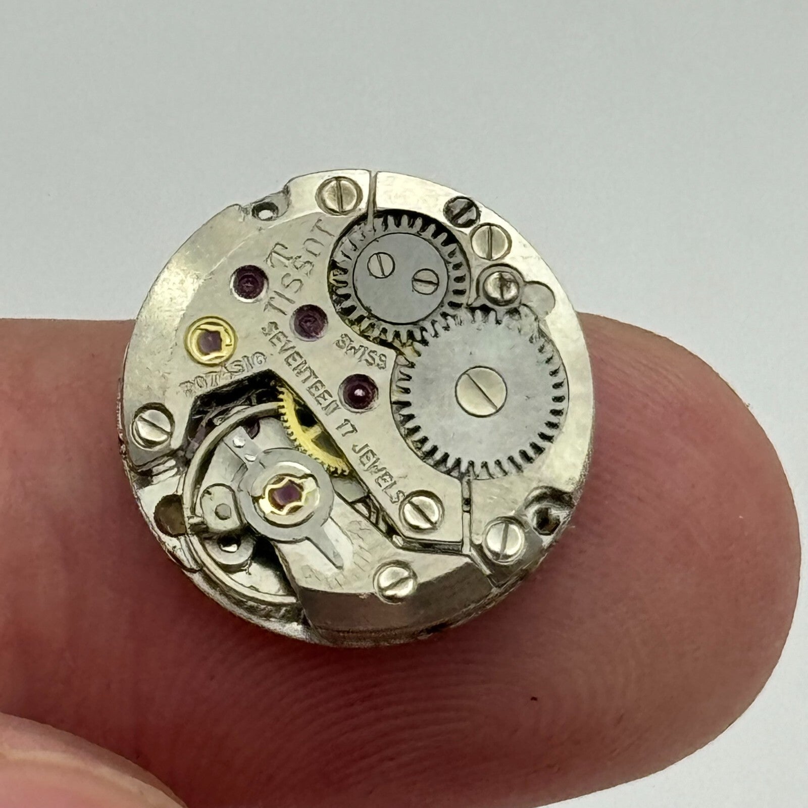 15.5mm Tissot 709-1 Balance Intact Swiss Manual Wind Watch Movement PARTS REPAIR