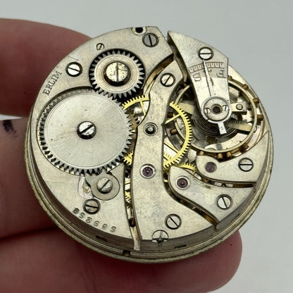 42.9mm Vintage Open Face Erlim Swiss Balance Ok Pocket Watch Movement PARTS