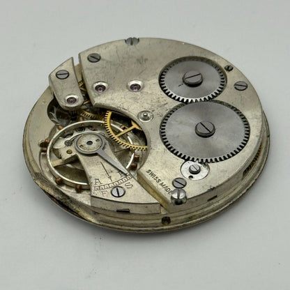 42.2mm Vintage Balance Ok Sub Seconds Swiss Pocket Watch Movement PARTS REPAIR
