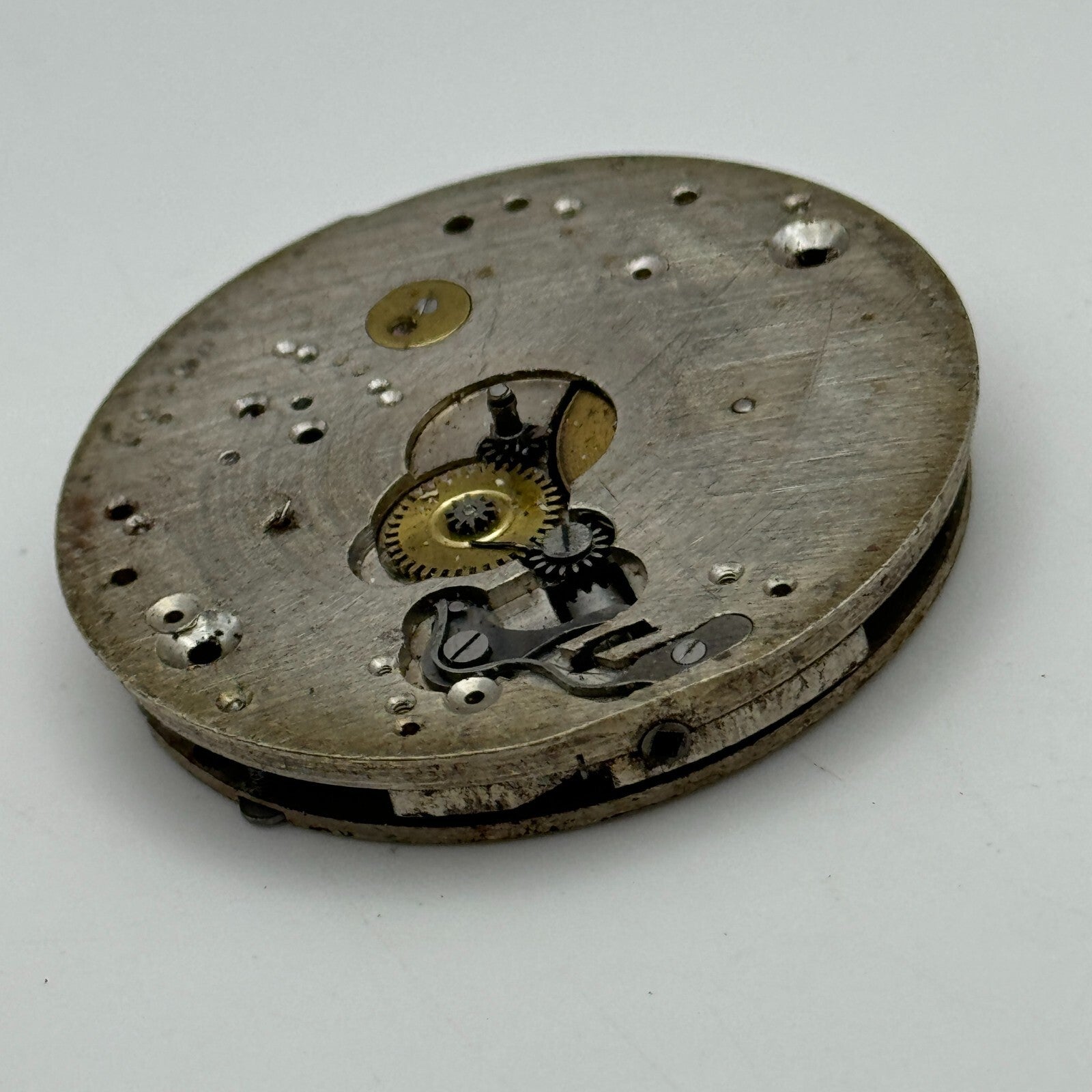 43mm Unidentified 15 Jewels Swiss Vintage Pocket Watch Movement PARTS SPARES