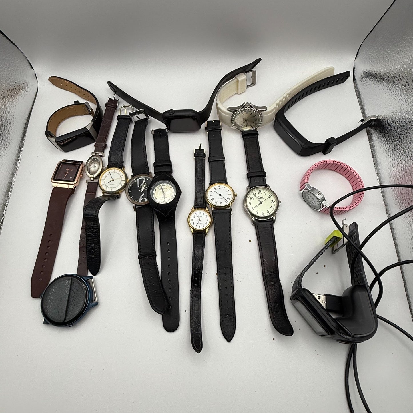 Bundle Of 15 Quartz Watches Job Lot Modern / Vintage Untested Parts / Repair