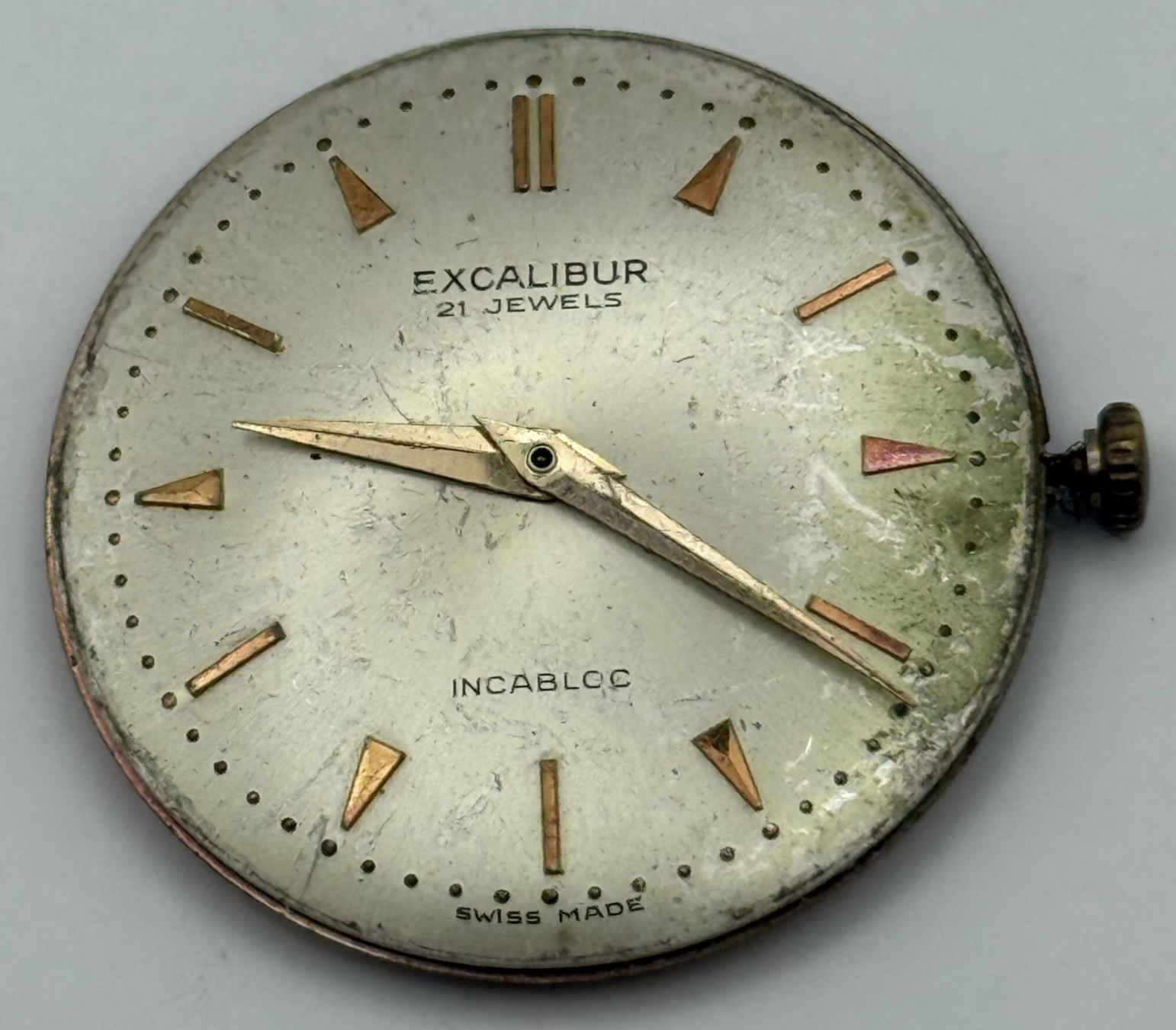 FHF 72 Watch Movement Excalibur Manual Wind Vintage Swiss Parts Repair 31mm