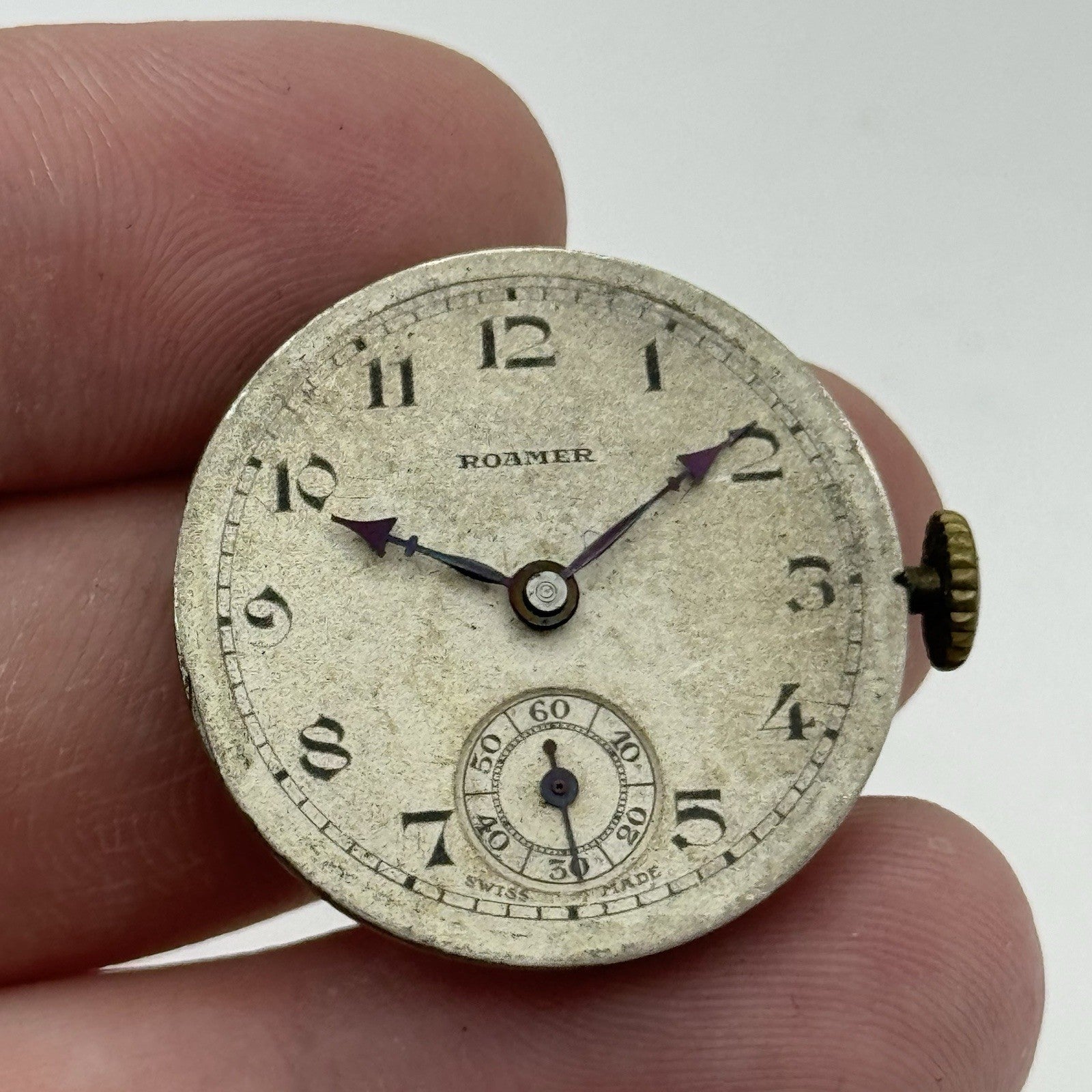 27mm Roamer Balance Ok Men's Meteor Trench Watch Movement Vintage Swiss PARTS