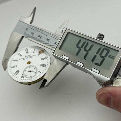 44.1mm Antique H Samuel Manchester Patent Balance Pocket Watch Movement PARTS