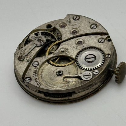 23.9mm Unidentified Swiss Sub Seconds Trench Watch Movement Manual Wind PARTS