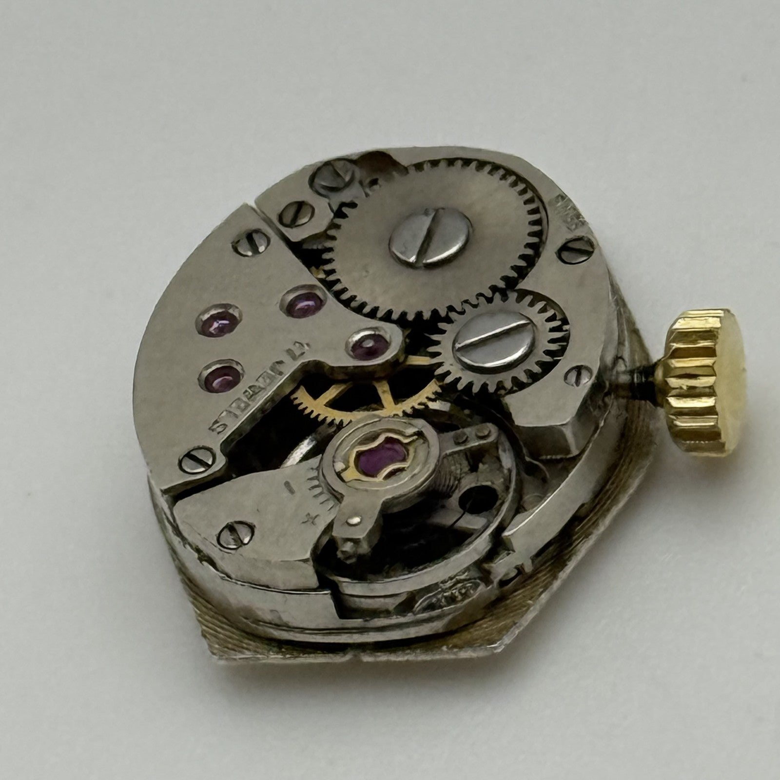 12.9mm Vintage Everite AS 1978-2 Manual Wind Swiss Watch Movement PARTS REPAIR