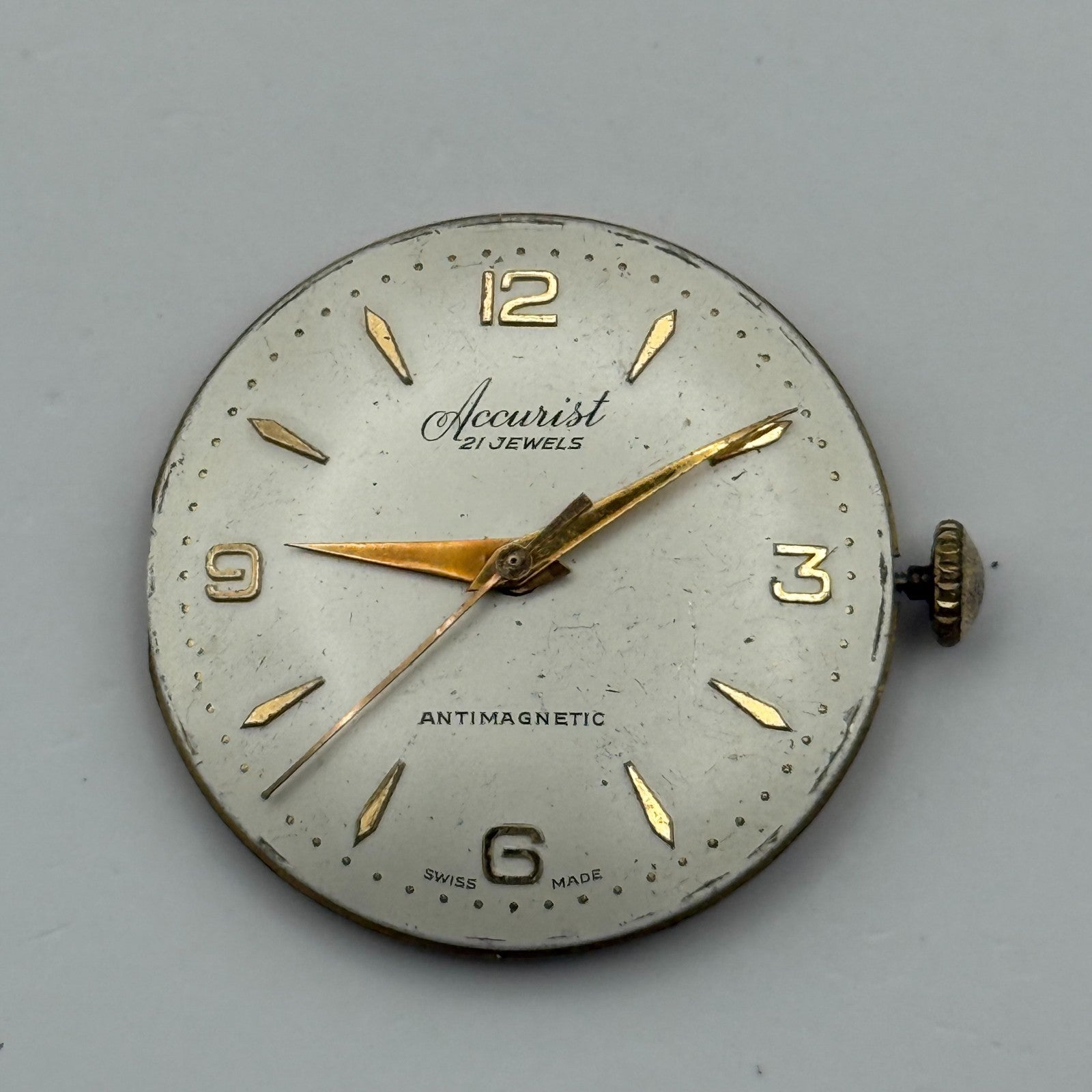 ETA 2390 Watch Movement Accurist Manual Wind Vintage Swiss Parts Repair 29.3mm