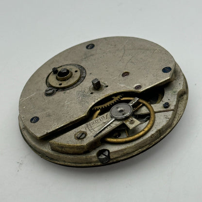 47.5mm Antique Key Wound Roman Numerals Pocket Watch Movement Dial PARTS REPAIR