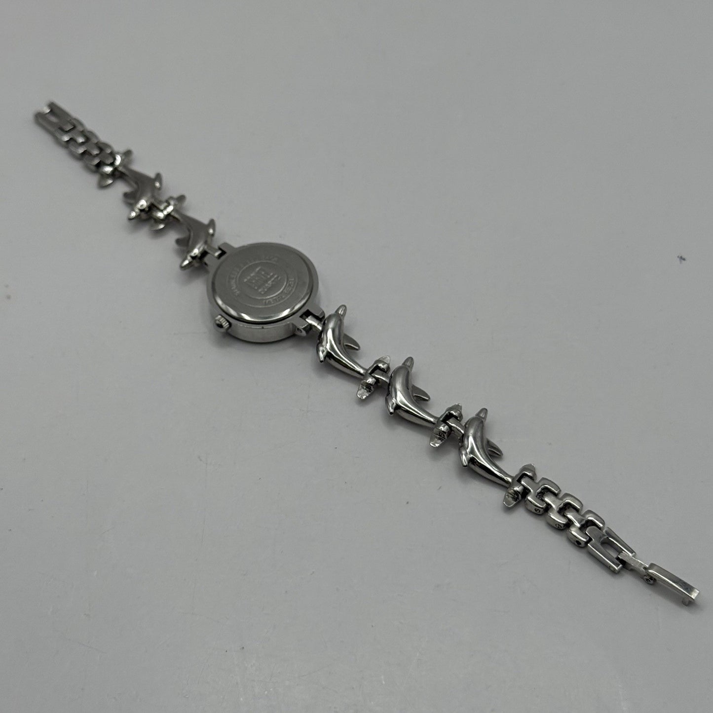 22mm Working Ladies Carvel Dolphin Stainless Steel Quartz Watch 5.75 Inches