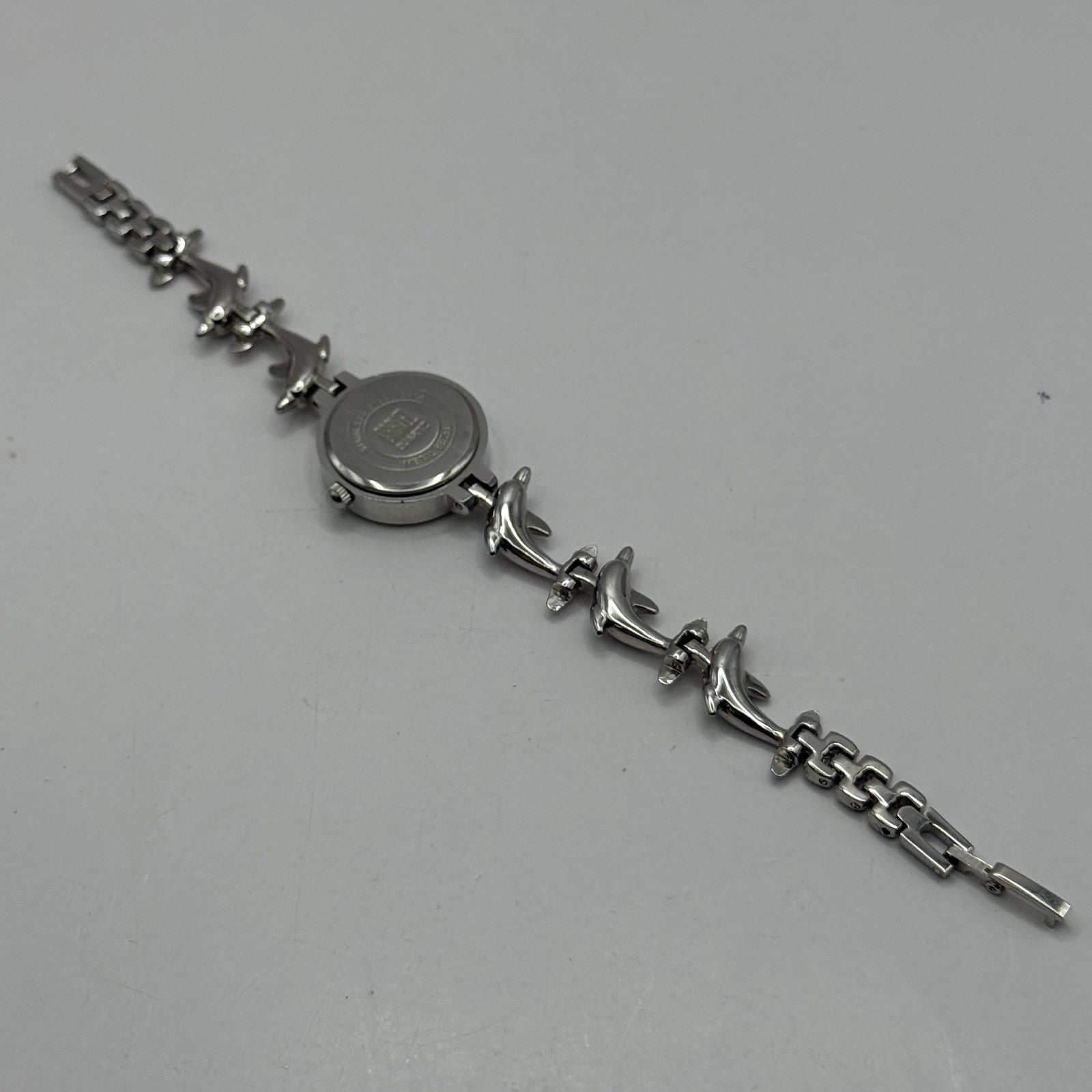 22mm Working Ladies Carvel Dolphin Stainless Steel Quartz Watch 5.75 Inches