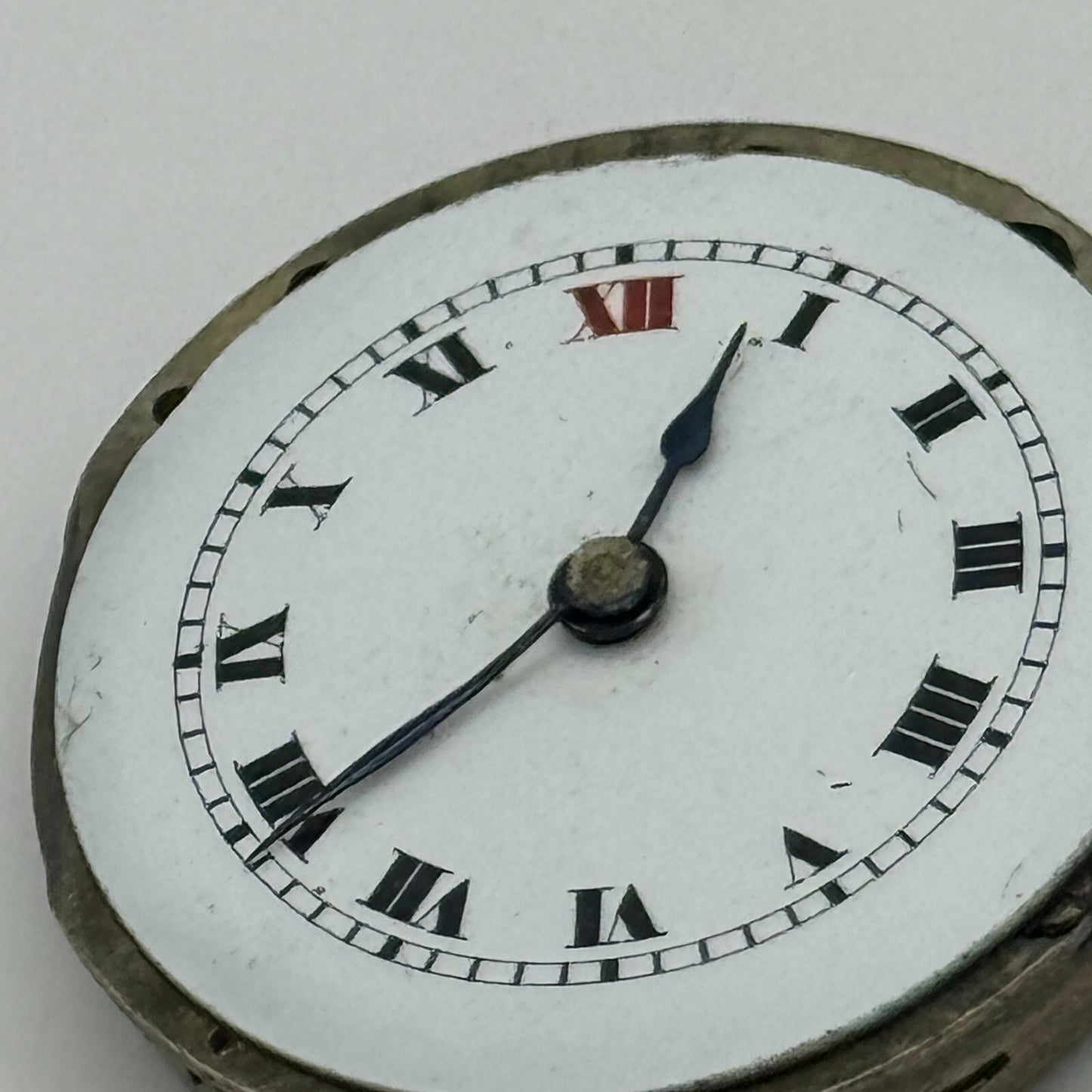 24.3mm Unidentified Roman Numerals Swiss Trench Watch Movement Manual Wind PARTS