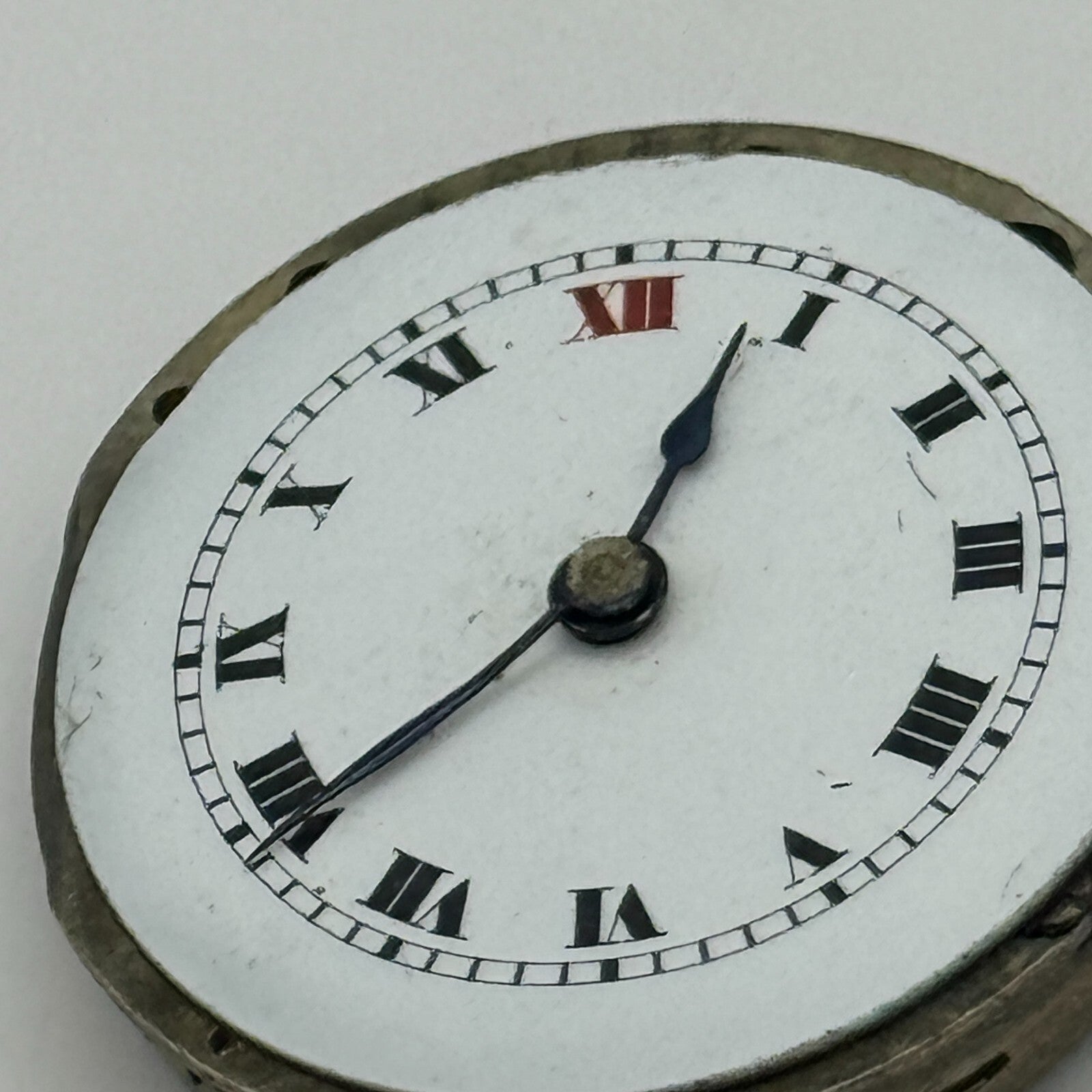 24.3mm Unidentified Roman Numerals Swiss Trench Watch Movement Manual Wind PARTS