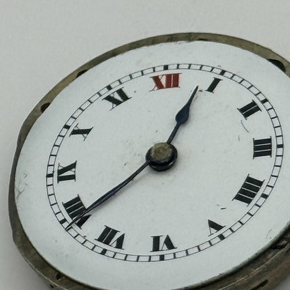 24.3mm Unidentified Roman Numerals Swiss Trench Watch Movement Manual Wind PARTS