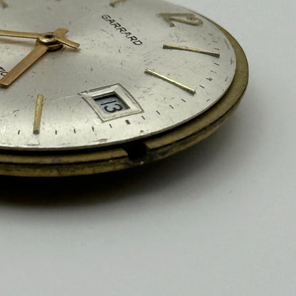 FHF 909 Automatic Watch Movement Garrard Date 25 Jewels Vintage Parts 31.8mm