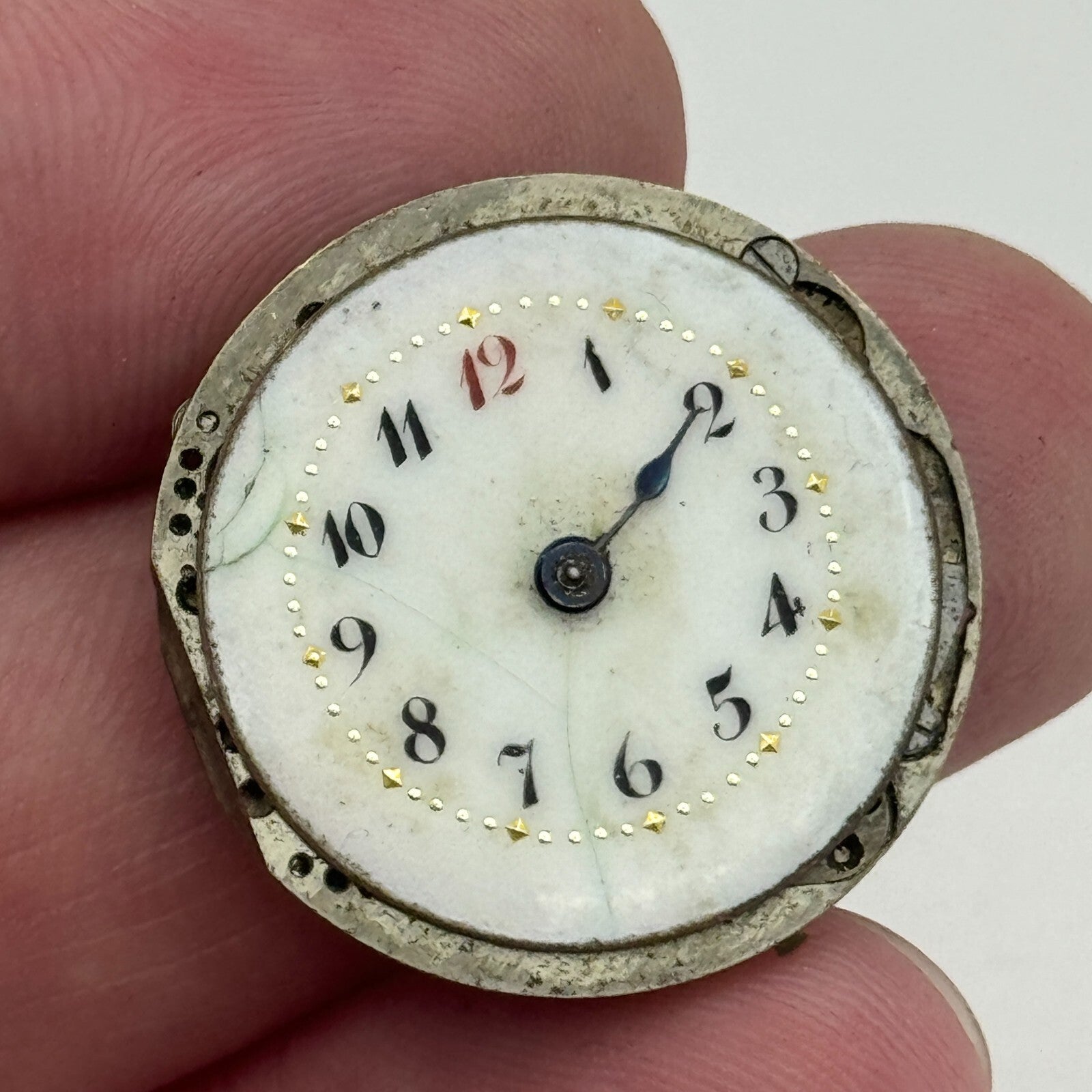 24.5mm Antique Cylinder Escapement Swiss Trench Watch Movement Manual Wind PARTS