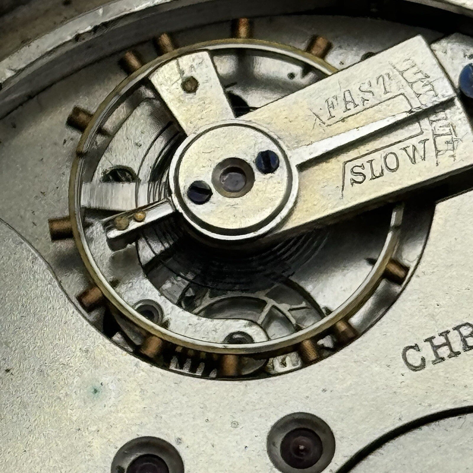 60mm Sterling Silver Patent Lever Chronograph Greenwich Time Keeper TO RESTORE