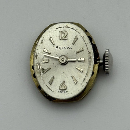 13.2mm Vintage Ladies Bulova 5BD Manual Wind Swiss Watch Movement PARTS REPAIR