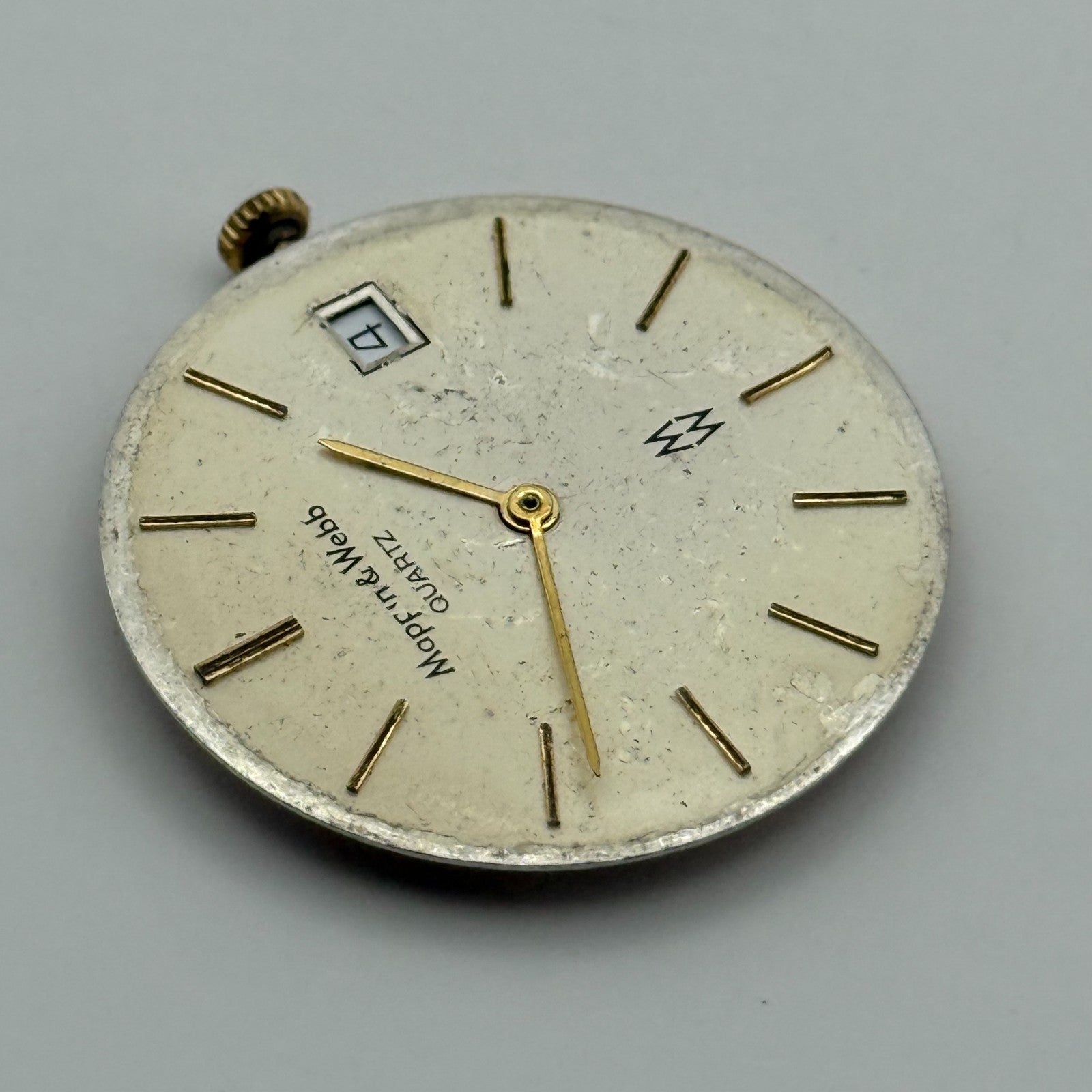 ETA 955.112 Quartz Watch Movement Mappin & Webb Date Vintage Parts Repair 26.2mm