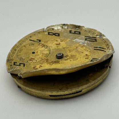 41.6mm Vintage Swiss Open Face Pocket Watch Movement PARTS REPAIR SPARES