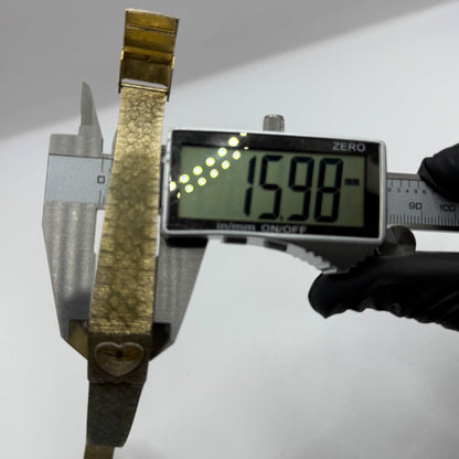 15mm Vintage Petit Bark Affect Heart Gold Plated Manual Wind Watch PARTS REPAIR