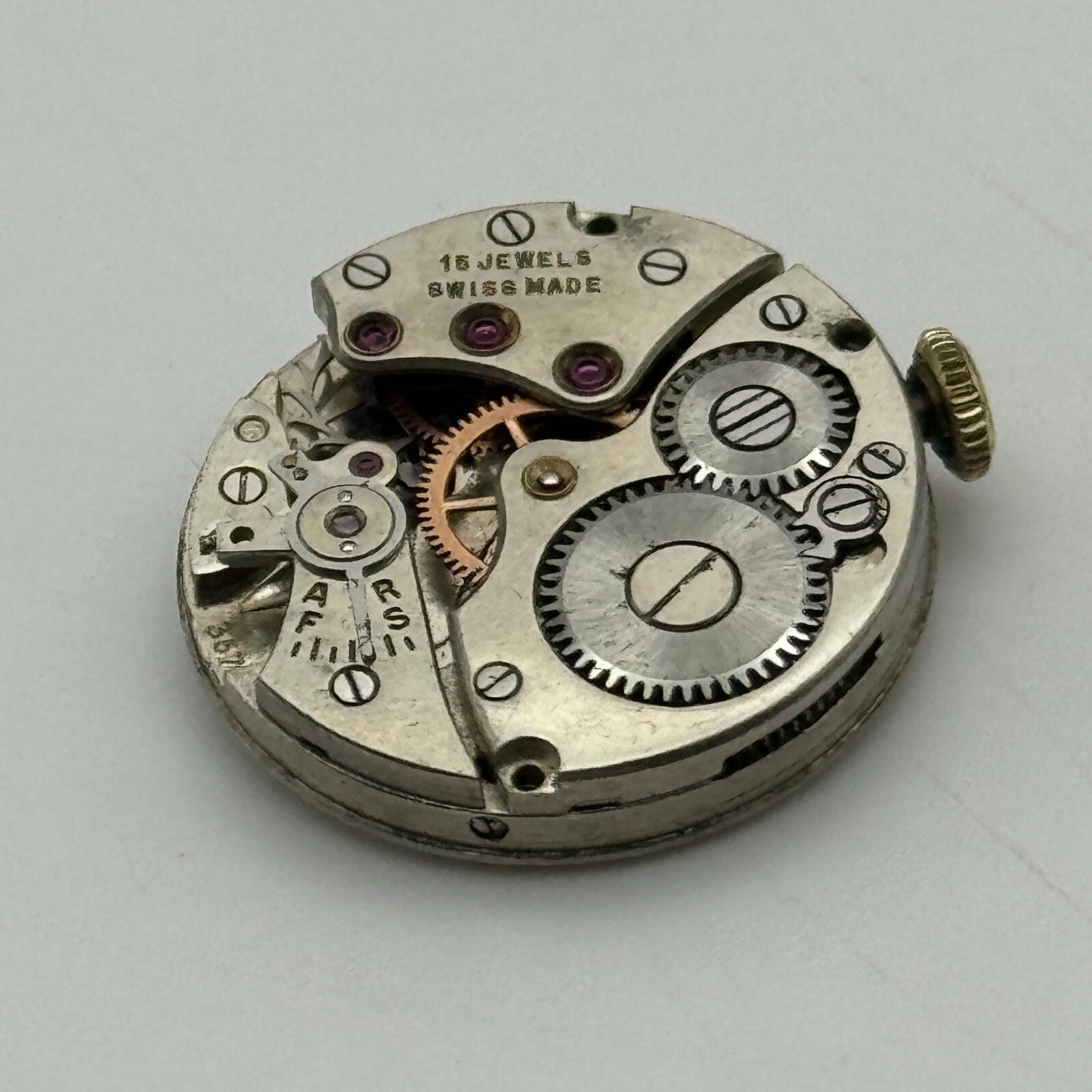 19.7mm H Samuel Acme Lever Cal 357 Manual Wind Swiss Watch Movement PARTS REPAIR
