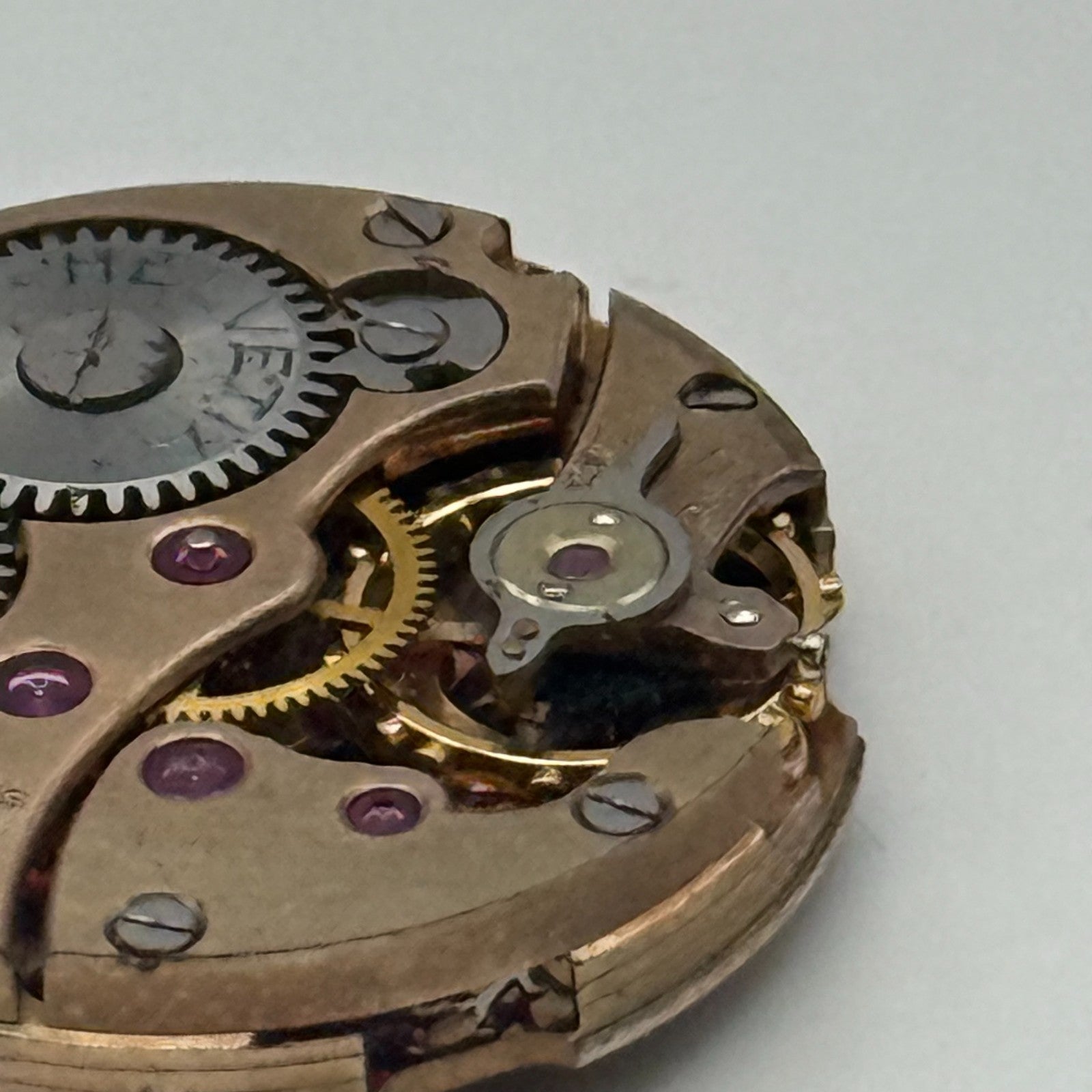 Helvetia 2665 Watch Movement Running Manual Wind Vintage Parts Repair 19.6mm