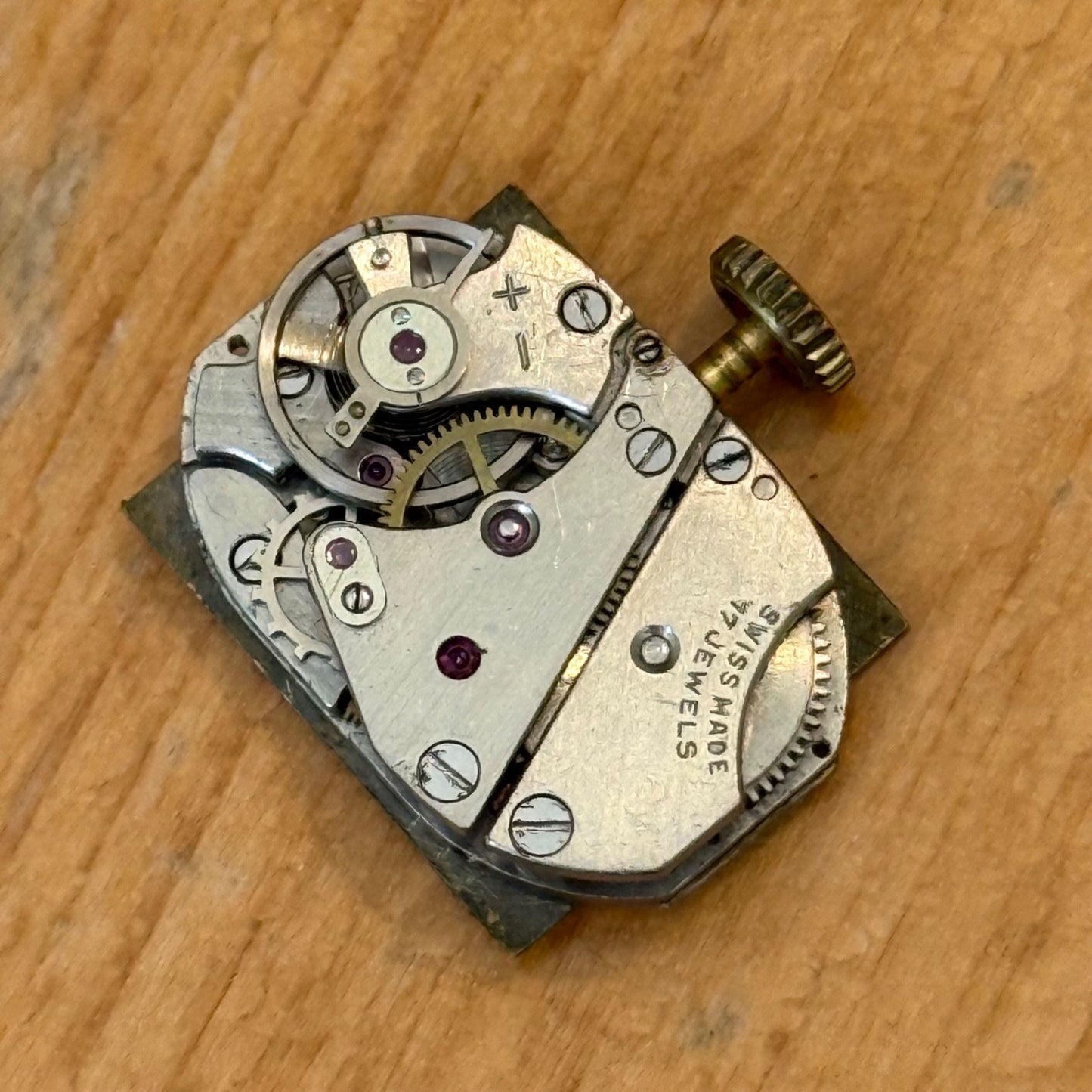 18mm Vintage Halpex 17 Jewels Swiss Aluminium Manual Wind Watch PARTS / REPAIR