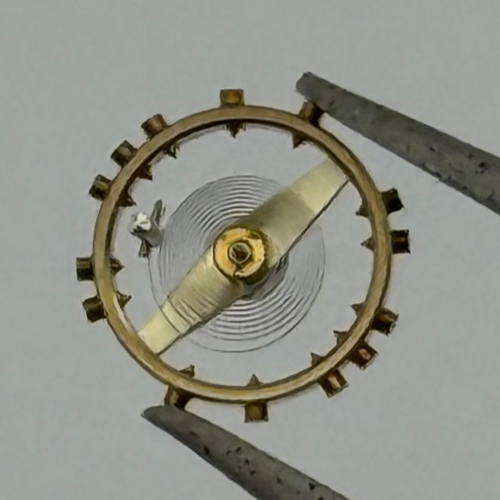 FHF 159 Balance Wheel Complete And Spring 3-10''' 190 M Watch Movement Parts