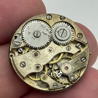 24.3mm Unidentified Roman Numerals Swiss Trench Watch Movement Manual Wind PARTS