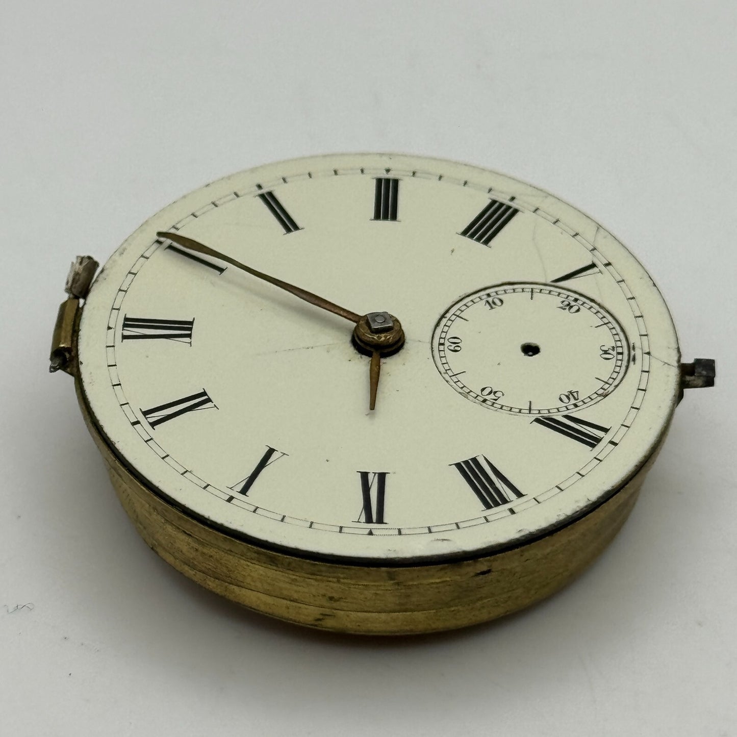 42.9mm Antique Reversing Pinion English Pocket Watch Movement PARTS SPARES