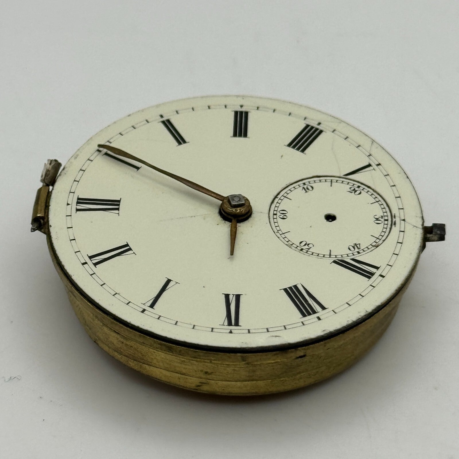 42.9mm Antique Reversing Pinion English Pocket Watch Movement PARTS SPARES