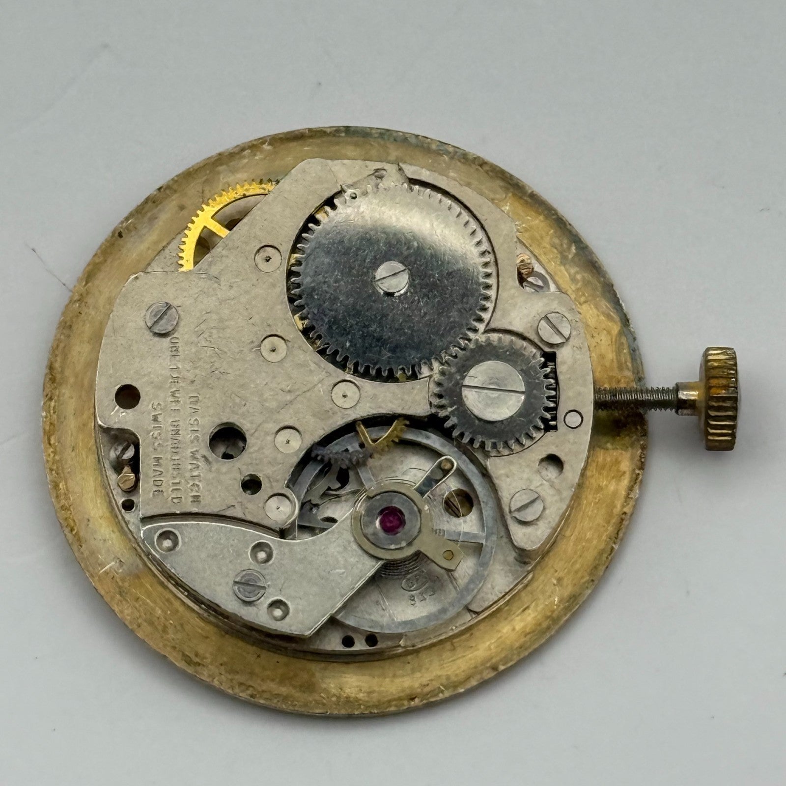 BFG 844 Watch Movement Yves Renaud Manual Wind Vintage Swiss Parts Repair 29mm