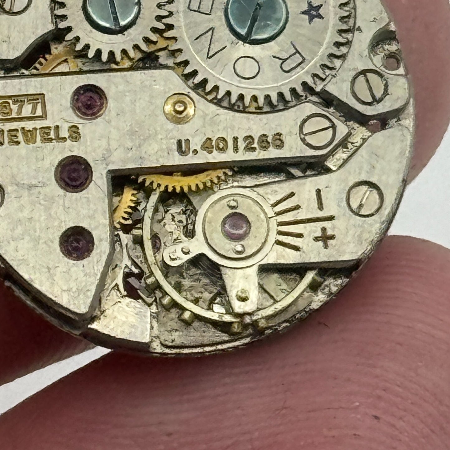 19.6mm Rone 877 FHF 63 Balance Ok Manual Wind Swiss Watch Movement PARTS SPARES