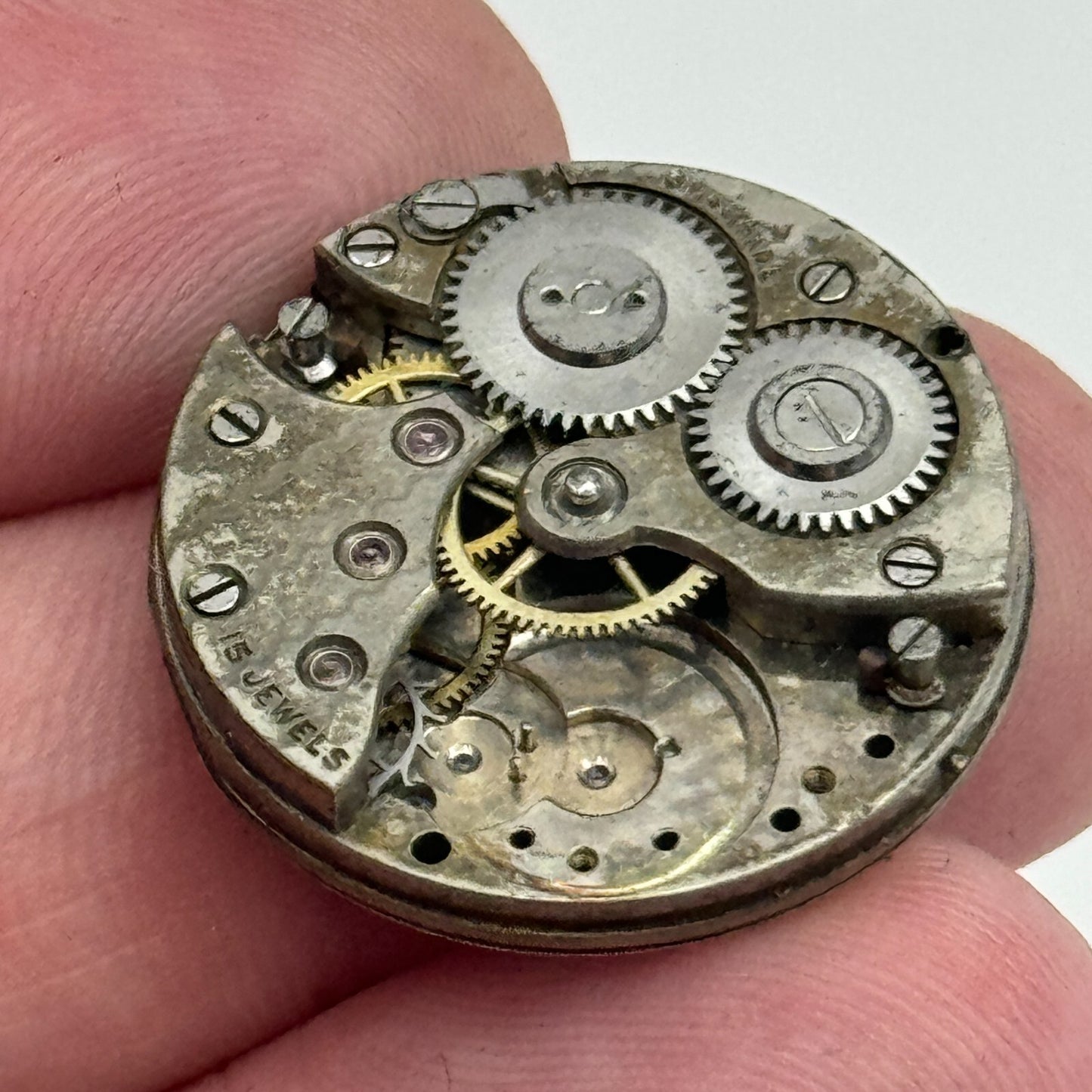 23.6mm Roman Numerals 15 Jewels Trench Watch Movement Manual Wind PARTS SPARES