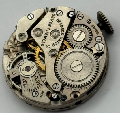 Helbros MXH 7 Jewels Watch Movement Manual Wind Vintage Parts Repair 19.5mm