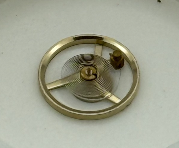 Tissot 2400 2401 Balance Wheel Complete And Spring 6 3/4''' Watch Movement Parts
