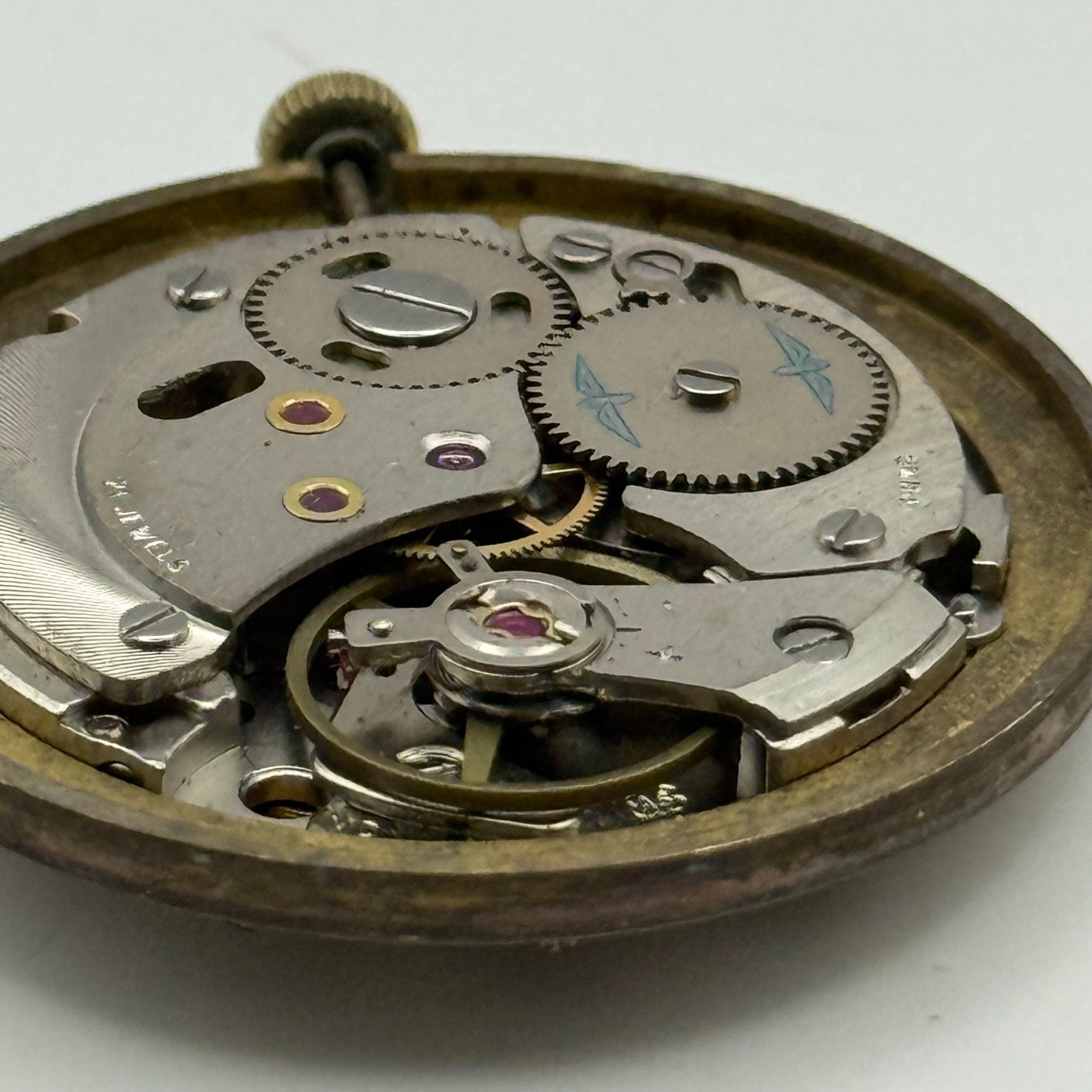 AS 2061 Date Watch Movement Rotary Manual Wind Vintage Swiss Parts Repair 25.5mm