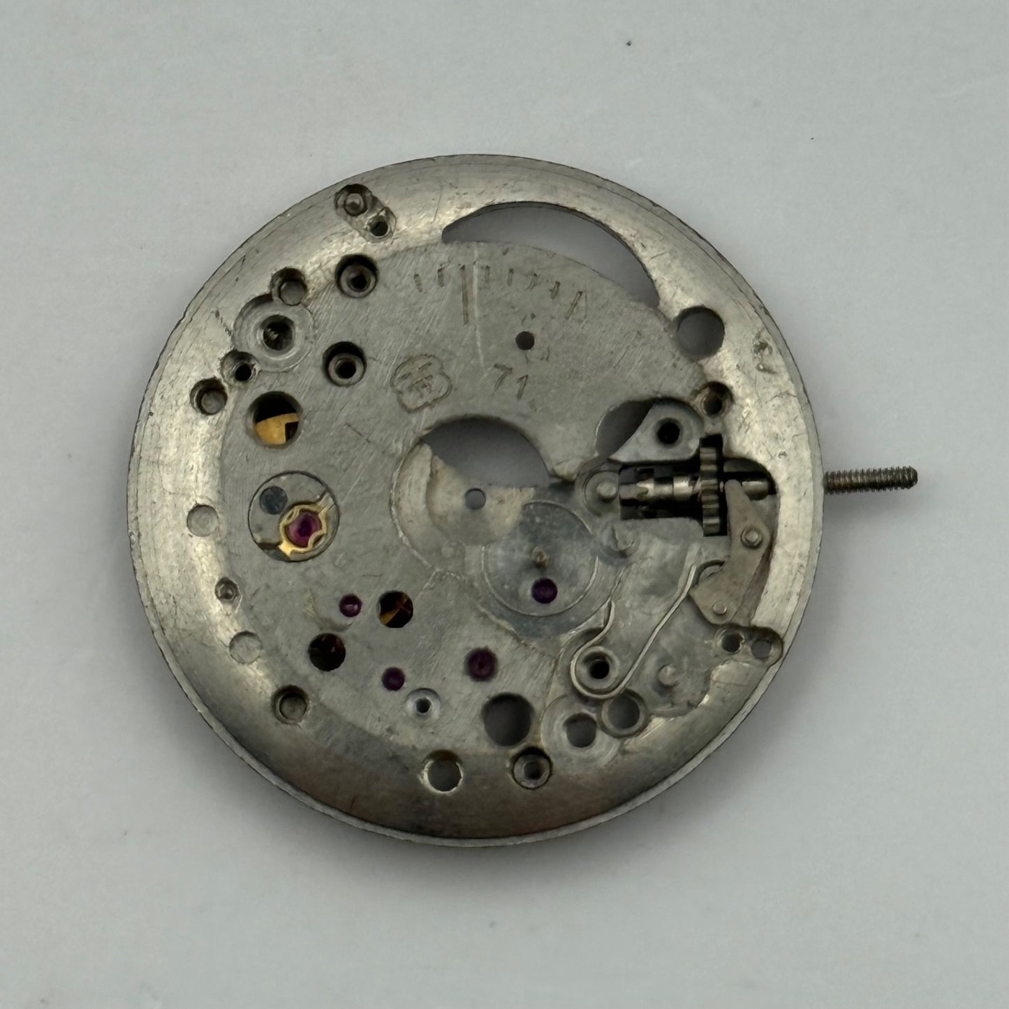 FHF 71 Watch Movement Manual Wind Vintage Swiss Incomplete Parts Repair 25.9mm