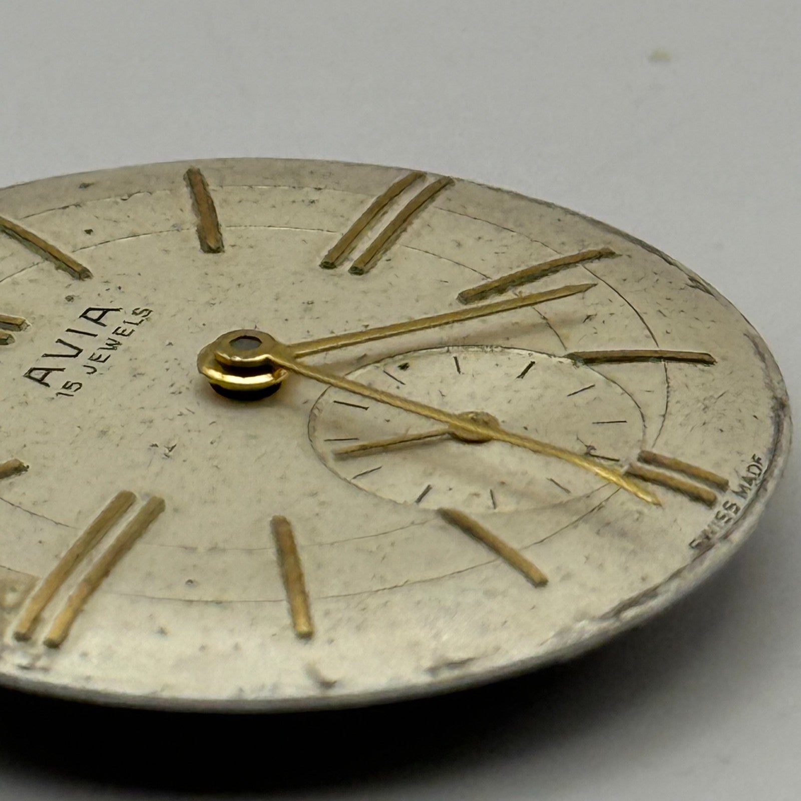 AS 1123 1124 Watch Movement Avia Manual Wind Vintage Swiss Parts Repair 25.8mm