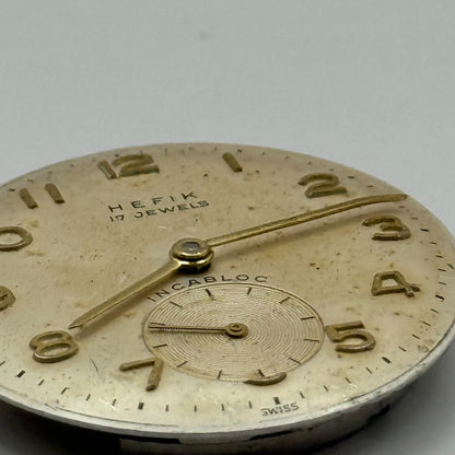 Peseux 170 Watch Movement Hefik Manual Wind Vintage Swiss Parts Repair 23.5mm