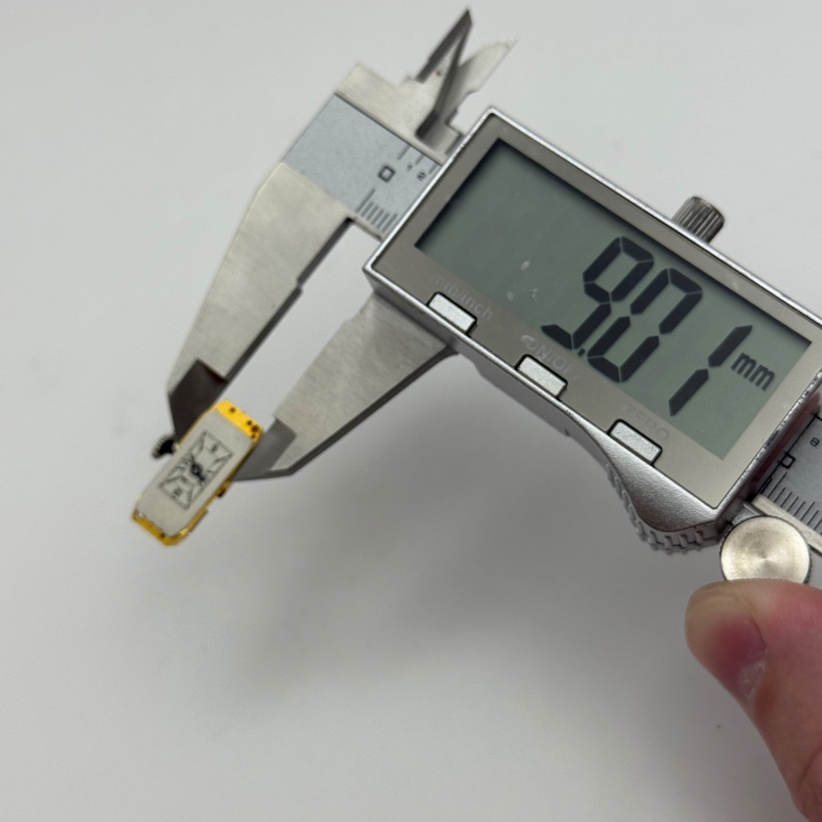 9mm Running  Lucien Piccard LP 37 Baguette Tank Watch Movement Manual Wind PARTS