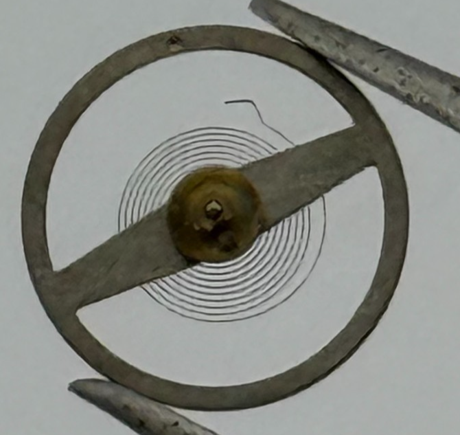 Ebosa 52 Balance Wheel Complete And Spring  5¼’’’ 130 Watch Movement Parts NOS