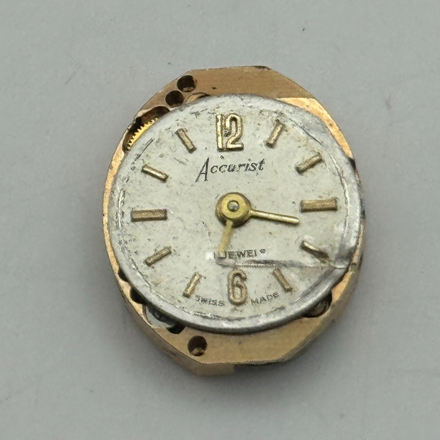 12.9mm Ladies Accurist ETA 2485 Manual Wind Watch Movement Swiss Vintage PARTS