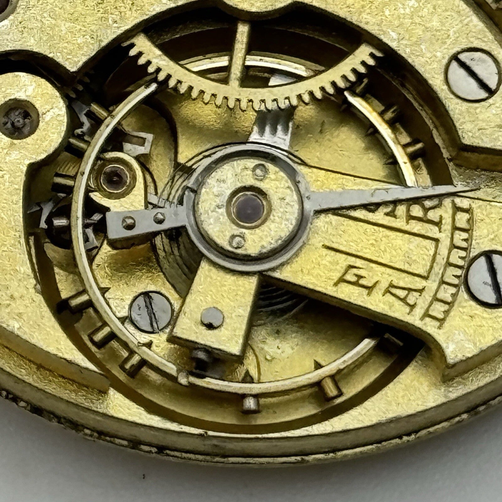41.7mm Manual Wind Unidentified Patent Pocket Watch Movement White FOR PARTS