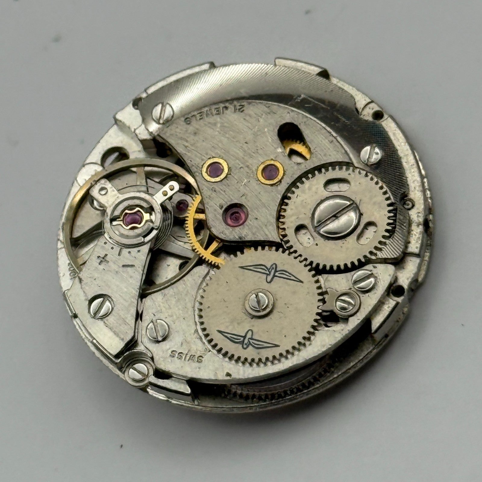 AS 2061 Watch Movement Manual Wind Vintage Swiss 21 Jewels Parts Repair 25.5mm