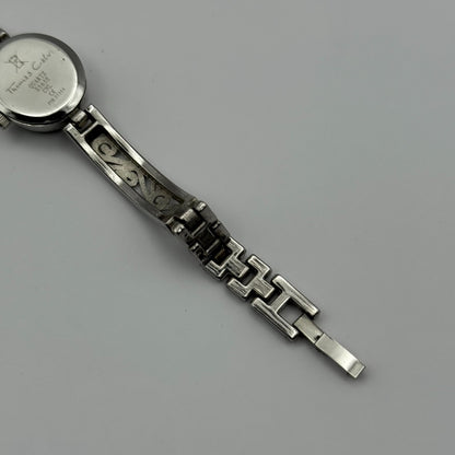 Thomas Calvi Ladies Quartz Watch Oval Dial Silver Tone Bracelet Working 21mm
