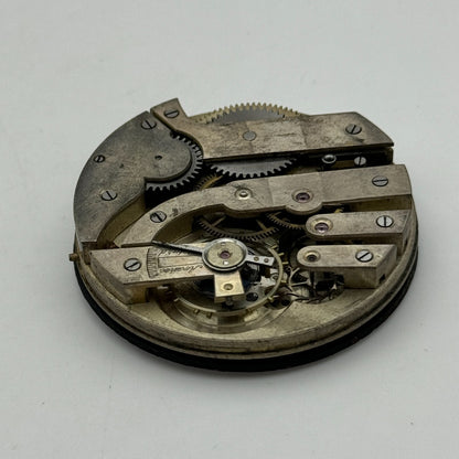 43.3mm Unidentified Open Face Swiss Balance Ok Pocket Watch Movement PARTS