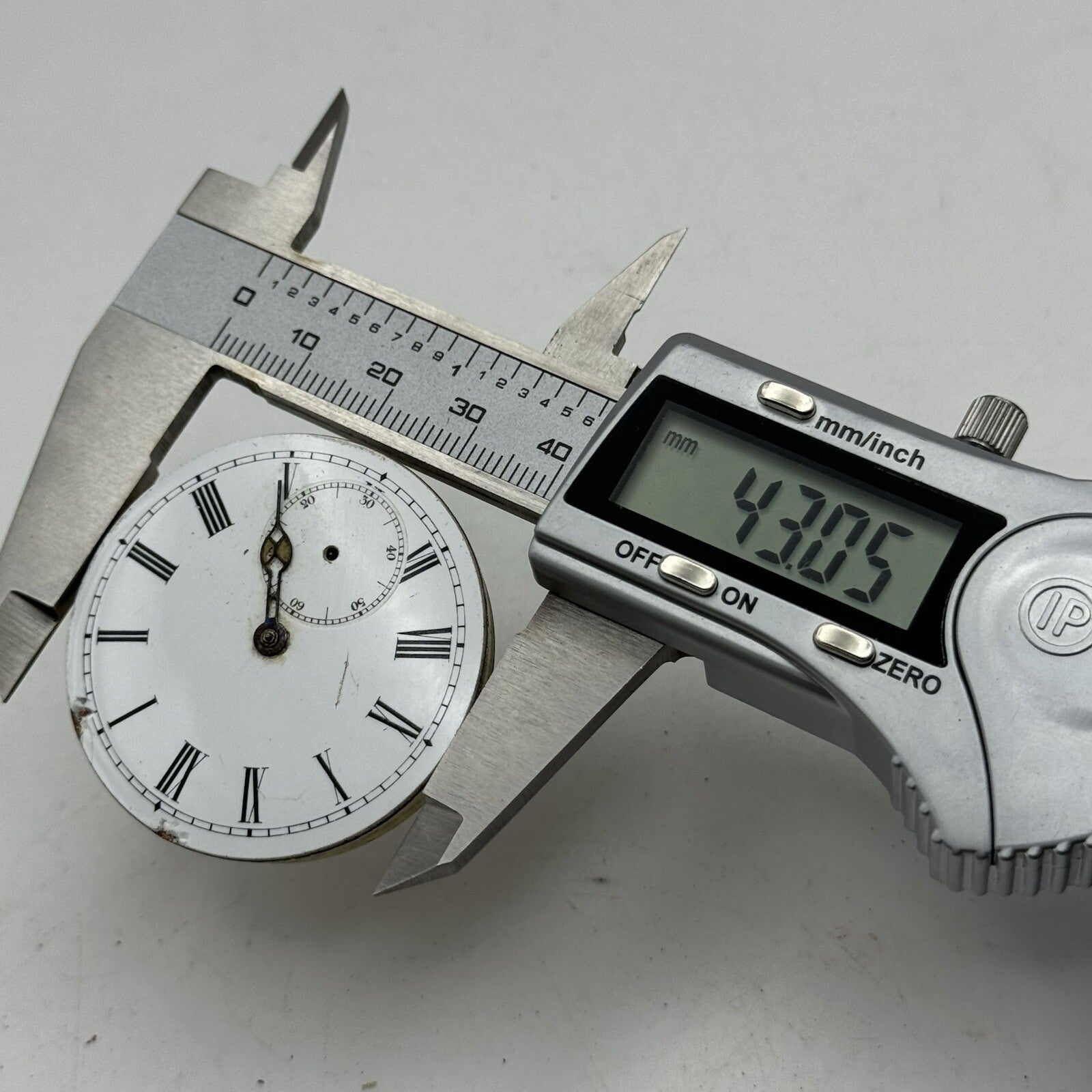 43mm Unidentified 1 x Military Hand Pocket Watch Movement Dial FOR PARTS Repair